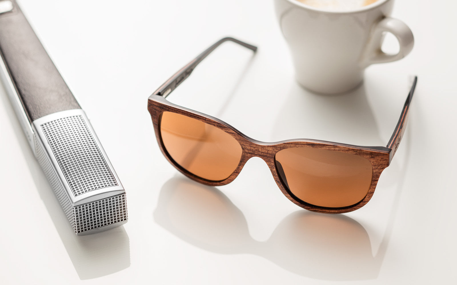 Wooden Sunglasses On Desk SideRoot